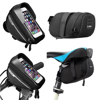 1-2шт Велосипедная трубка на руль, сумка для горного шоссейного велосипеда, передний хвост, заднее седло, велосипедная сумка для мобильного телефона, набор держателей для мобильного телефона