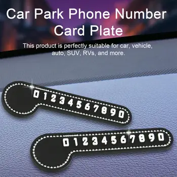 1 комплект Парковочный номерной знак Colorfast карточка с телефонным номером горный хрусталь автомобильный стайлинг табличка с телефонным номером автотовары