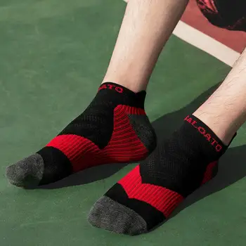 1 Пара мягких баскетбольных носков, амортизирующие вибрацию хлопчатобумажные носки для бега, весенне-летние компрессионные носки