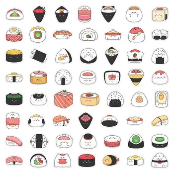 10/50шт Мультяшная Японская еда, Милые Наклейки для суши, Вкусная игрушка 