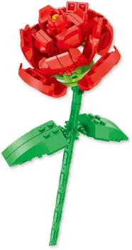 1шт Мини-наборы строительных блоков с подсолнухом и розой, День Святого Валентина, День Матери, Любовь, Романтические подарки, наборы игрушек для креативного домашнего декора