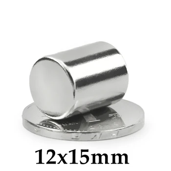 2-50шт Магнит размером 12x15 мм, маленький круглый магнит, сильные магниты, редкоземельный неодимовый магнит 12 *15 мм