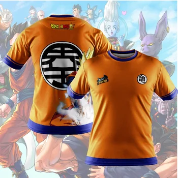 2023 Dragon Ball Goku Super Saiyan Oversize Футболки Высокого качества Мужская Футболка с коротким Рукавом косплей Куртка Футболка с коротким рукавом S-5XL