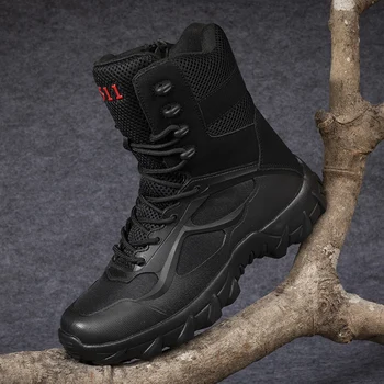 2023 Новые мужские тактические военные ботинки, черные, бежевые армейские ботинки для мужчин, хорошее качество, военная тренировочная обувь, мужские модные ботинки на молнии