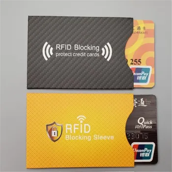 2шт RFID Блокирующие рукава Карты NFC Защита дебетовой Кредитной карты Блокировщик Предотвращение кражи личных данных для мужчин и Женщин Чехол для банковских карт