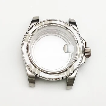 40 мм мужские часы sub watch NH35 корпус часов из минерального стекла корпус из нержавеющей стали модифицированный корпус механических часов NH35 аксессуары для часов