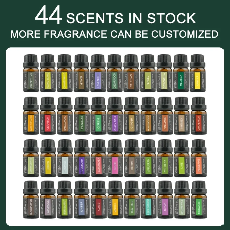 44 Вида Эфирного масла для увлажнения ароматов, 10 мл, Упаковка для масла для ароматерапии, Диффузор Эфирного масла для растений В подарок . ' - ' . 0