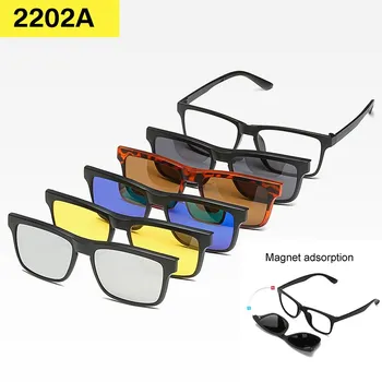6 В 1 Изготовленные на заказ Мужские Женские Поляризованные Оптические Магнитные солнцезащитные очки с магнитной клипсой на солнцезащитных очках Polaroid Clip на оправе для солнцезащитных очков