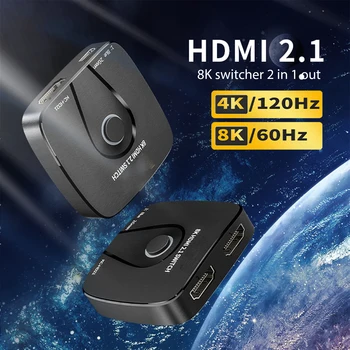 8K 2 * 1 HDMI-совместимый переключатель Многоцелевой Концентратор-коммутатор Компьютерные аксессуары
