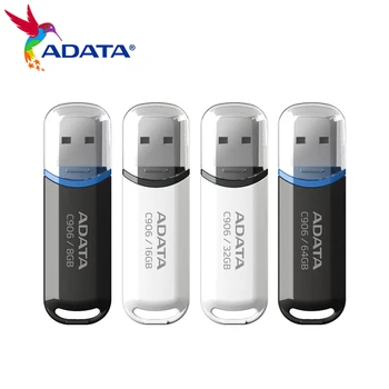 ADATA USB Флэш-накопитель Pen Drive C906 Флешка 32 ГБ 64 ГБ 128 ГБ 16 ГБ CLE USB 2.0 Флэш-диск Mini Key Memory U Stick Накопители