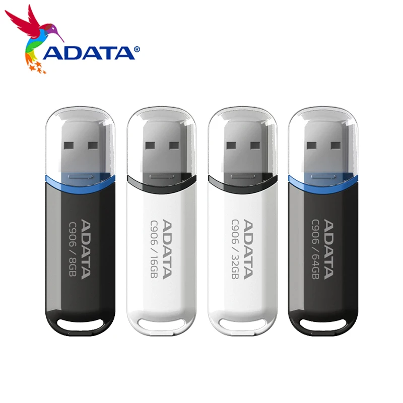 ADATA USB Флэш-накопитель Pen Drive C906 Флешка 32 ГБ 64 ГБ 128 ГБ 16 ГБ CLE USB 2.0 Флэш-диск Mini Key Memory U Stick Накопители . ' - ' . 0