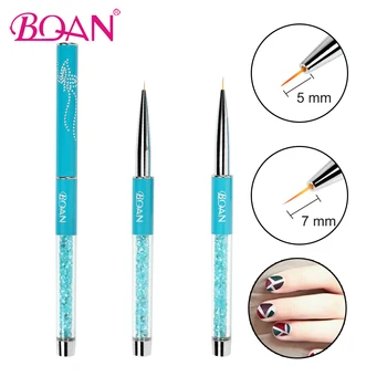 BQAN 1 Шт Nail Art Liner Drawing Brush Nail Painting Pen Инструмент Для Маникюра 5 мм/7 мм Nail Liner Line Pen Инструмент Для Зачистки ногтей Кисти