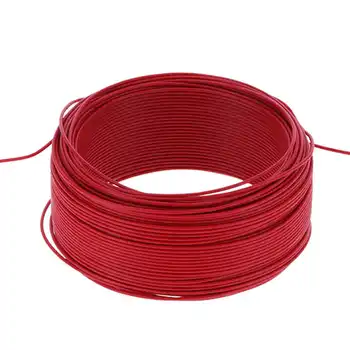 BV-1x1 Изолированный проводник 7-жильный Электрический гибкий кабель из красной меди 100 м / 328,1 фута AC300V Красный