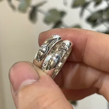 FFLACELL Korea Индивидуальное простое резное металлическое кольцо с масляным цветком для женщин и девочек, универсальное кольцо с темпераментом, подарки для вечеринок