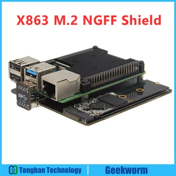Geekworm X863 M.2 NGFF SATA SSD Плата расширения хранилища Только для Raspberry Pi 4 модель B.