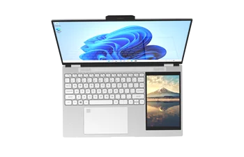 HL156D 15,6-дюймовый HD 7-дюймовый Ноутбук TP Touch с двумя экранами Для бизнеса 16 ГБ 512 ГБ Celeron N5105 Камера с Магнитным отсосом Четырехъядерный ПК