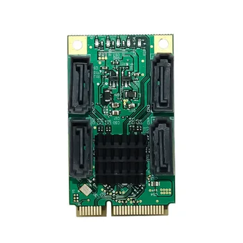 PCIe на 4 порта SATA3.0 6 Гбит/с Карта адаптера жесткого диска Mini PCI Express на карту расширения контроллера SATA 3.1