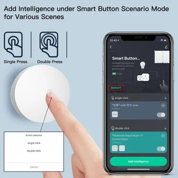 Tuya Zigbee Smart Scene Switch Беспроводная смарт-кнопка дистанционного управления Интеллектуальный Умный дом Работа с Alexa Google Home