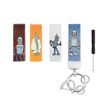 Брелок Disney Comedy Anime Futurama Брелки с милым роботом для аксессуаров для рюкзаков, металлический открывающийся брелок для ключей