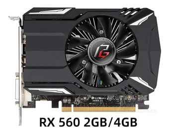 Видеокарты ASROCK RX 560 2GB 4GB GPU 128Bit Для Майнинга Видеокарт AMD Radeon RX560 GDDR5 Для Настольных Компьютерных Видеоигр