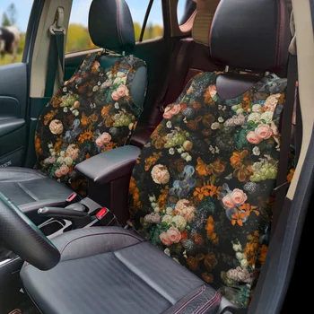 Винтажный цветочный принт Водонепроницаемый автомобильный жилет Протектор сидений для женщин подростков Толстые чехлы для сидений грузовых седанов Прочный