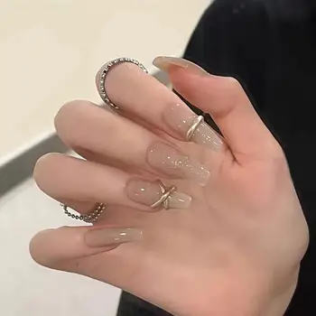 Декоративные пластиковые удлинители для ногтей, носимые накладные ногти, дизайн маникюра для женщин