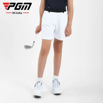 Детские брюки для гольфа PGM, Летняя детская одежда, Эластичные Дышащие Шорты для девочек, Быстросохнущие KUZ156 Оптом