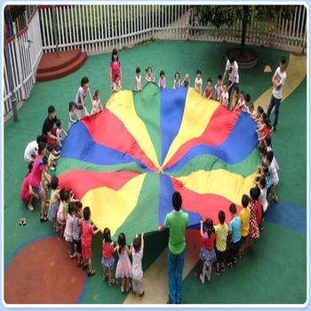 Диаметр 2 м/3 м Для развития детского спорта На открытом воздухе Радужный зонтик, игрушка-парашют, прыгающий мешок, игровой парашют