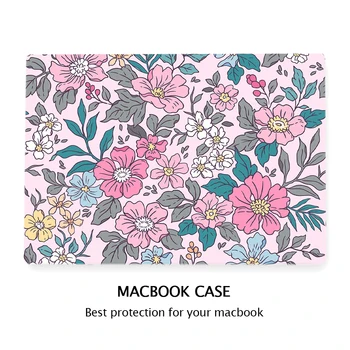 для MacBook Air 13 Чехол M1 A2337 A2179 A1932 A1466 Жесткий чехол с цветочным Рисунком для MacBook Air M2 13,6 Дюймов A2681 с Крышкой Клавиатуры