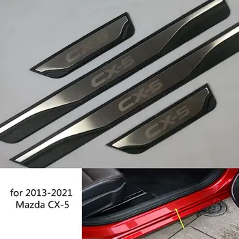 Для Mazda CX-5 2013 2014 2015 2016-2021 Накладка на порог автомобиля ABS Накладка на порог из нержавеющей стали Накладка на педаль автомобиля m2