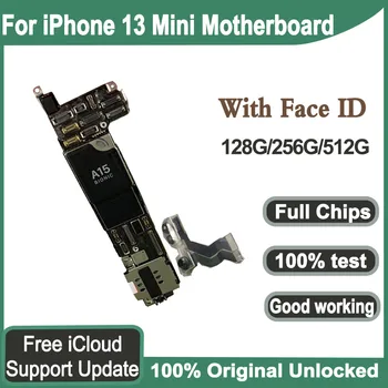 Для материнской платы iPhone 13 Mini Оригинальная логическая плата разблокировки с Face ID, полная поддержка чипов, обновление для материнской платы iphone 13mini