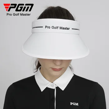 Женская шляпа для гольфа PGM Солнцезащитный козырек Без головы с большими полями, устойчивая к ультрафиолетовому излучению Солнцезащитная кепка MZ048