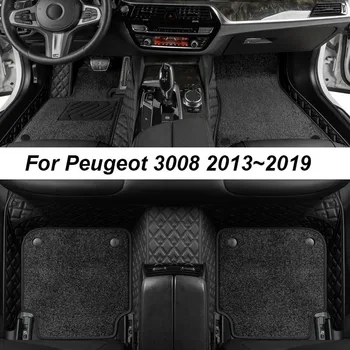 Изготовленные на заказ роскошные коврики для Peugeot 3008 2013 ~ 2019 Без морщин Автомобильные коврики Аксессуары Запасные части для салона Полный комплект