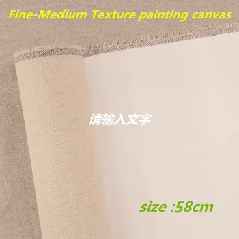 картина шириной 58 см, Рулон льняного холста для масла/акрила с тонкой средней текстурой
