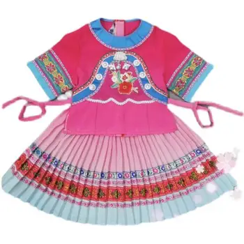 Китайская этническая одежда Для танцев для маленьких девочек, легкая и дышащая
