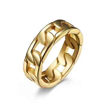 Кольца для пальцев с цепочкой NK диаметром 7 мм в стиле минимализм Для женщин и девочек 2023 Новые Ювелирные изделия Обручальное кольцо из нержавеющей стали Золотого цвета Модные Подарки