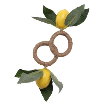 Кольцо для салфеток с имитацией лимонного растения, пряжка для фруктов, модель гостиничного номера, кольцо для салфеток