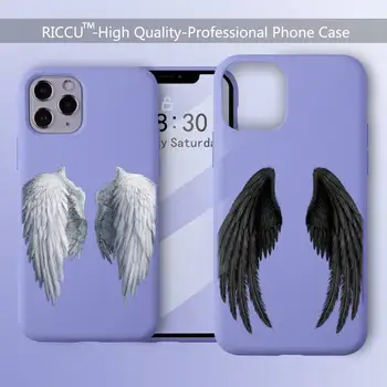 Крылья Ангела-демона Чехол для телефона iPhone 12 mini 11 Pro Max X XR XS 8 7 6s Plus ярко-фиолетовые силиконовые чехлы