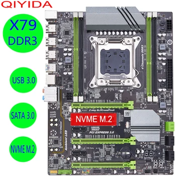 Материнская плата QIYIDA X79 Материнская плата LGA2011 ATX USB3.0 SATA3 PCI-E NVME M.2 SSD с поддержкой REG ECC памяти и процессора Xeon E5