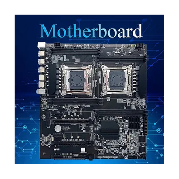 Материнская плата с Двумя Процессорами X99 + Процессор 2XE5 2630 V3 + Кабель SATA + Термопаста LGA 2011 PCI-E16X 8XDDR4 Слот для Майнинга ALEO