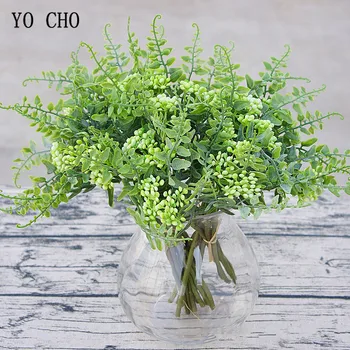 Мини-букет из искусственных цветов YO CHO, искусственные фрукты, ягоды, зеленые листья, букет растений, цветок в лесном стиле, домашний свадебный декор для вечеринки