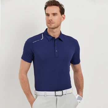 Мужская одежда для гольфа 2023 Teetimes, Быстросохнущая Дышащая Футболка с короткими рукавами, Летняя Спортивная одежда, Топы для гольфа, Простая рубашка Поло