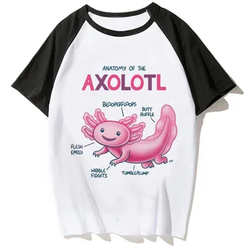 Мужская футболка Ajolote Axolotl, уличная японская футболка harajuku, мужская одежда y2k в стиле смешной манги