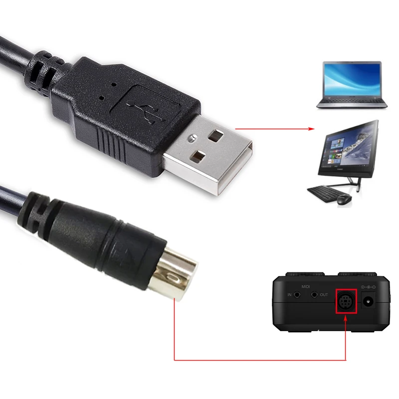 Мультимедийный кабель IK USB-Mini-Din для iRig серии iRig HD Клавиши ввода-вывода HD-A 25/49 MIDI 2 Pro Pro Duo Pro Поток ввода-вывода . ' - ' . 0