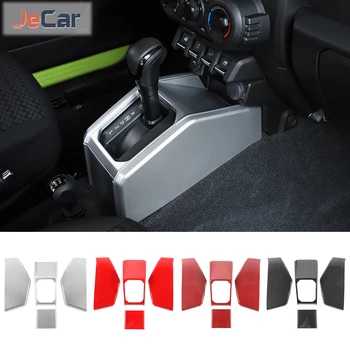 Наклейки для отделки панели переключения передач автомобиля ABS для Suzuki Jimny 2019 года выпуска, Аксессуары для интерьера автомобиля
