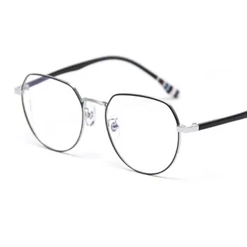 Новые оправы для очков уникальные дизайнерские женские Ретро-очки с защитой от синего света, женская мода, неправильная Металлическая оправа для близорукости
