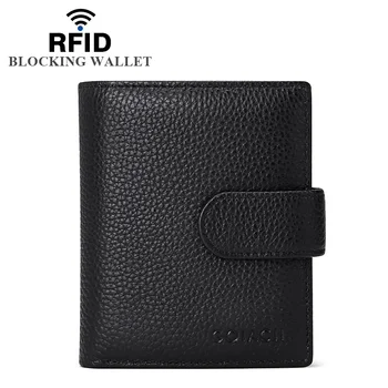 новый кошелек, женский короткий кожаный женский кошелек, многофункциональный держатель для карт, RFID противоугонная щетка