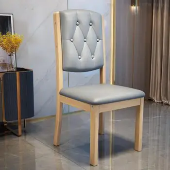 Обеденный стул из массива дерева, Домашний Легкий Роскошный стул со спинкой, Современная простая гостиная в скандинавском китайском стиле, столовая в магазине молочного чая в отеле