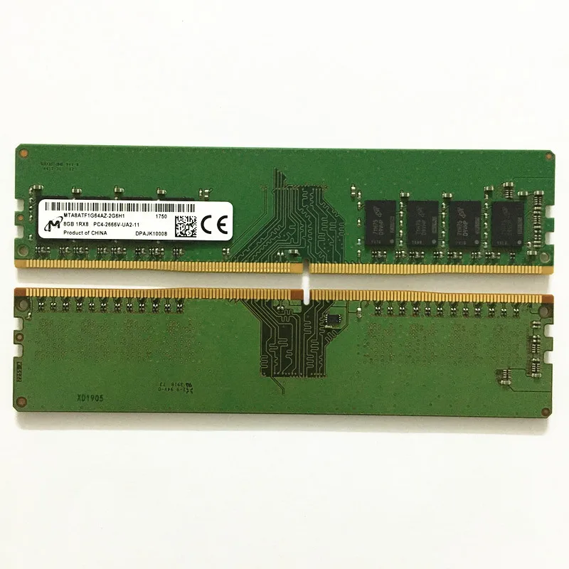 Оперативная память Micron DDR4 8 ГБ 1RX8 PC4-2666v-UA2-11 UDIMM DDR4 2666 МГц 8 ГБ Памяти настольного компьютера . ' - ' . 0