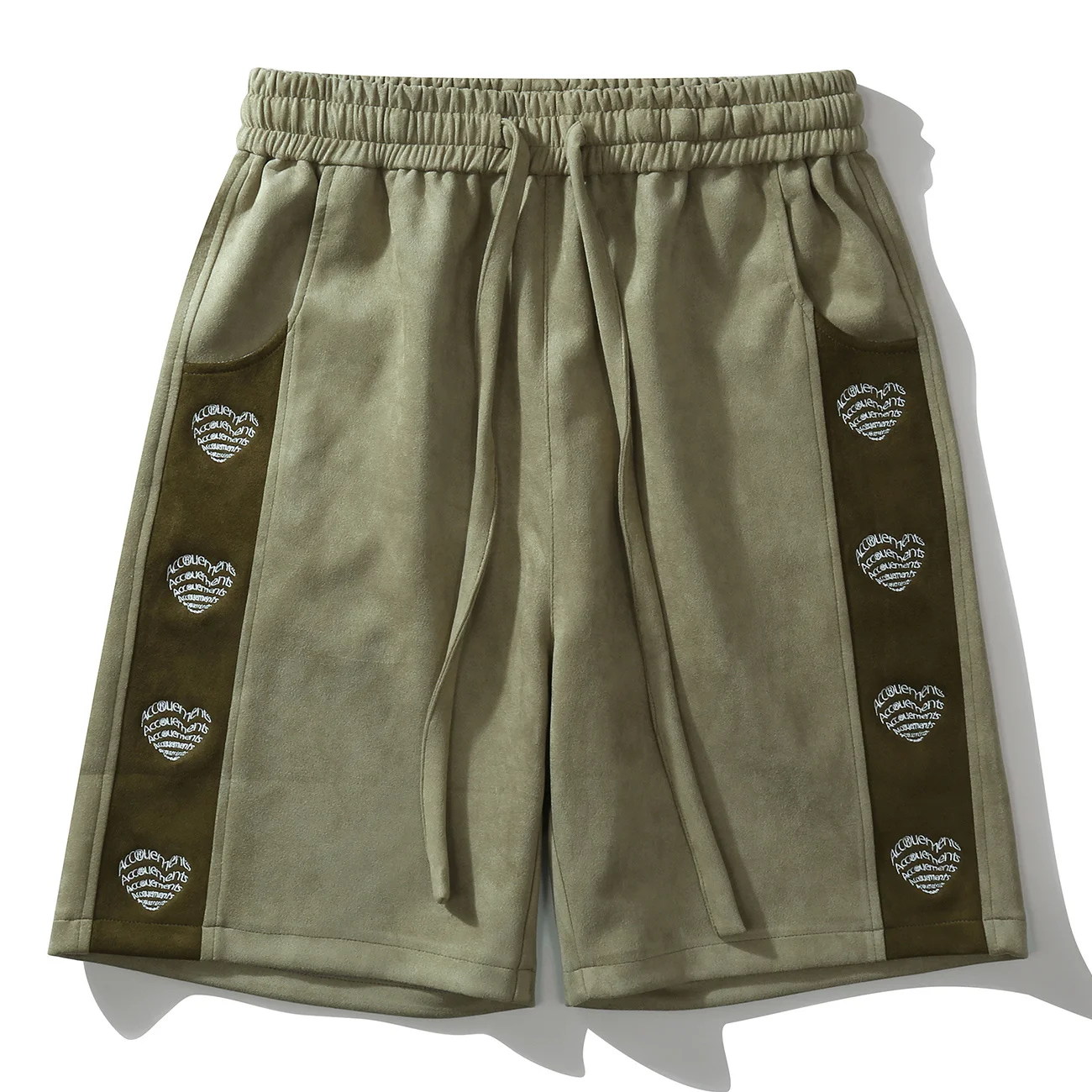 Повседневные Летние мужские спортивные штаны в стиле Харадзюку в стиле хип-хоп с вышивкой в виде сердца, цветной блок, Лоскутные Спортивные штаны, Уличная одежда, Модные шорты . ' - ' . 0